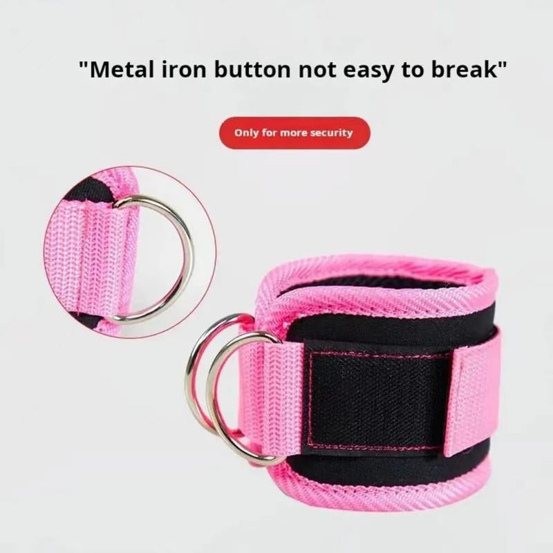 Ankle Straps with Double D-Ring for Gym Workouts Glutes Legs Strength Training Pink Black Blue Red Nylon Weight Equipment Weighted Belt Support Sports Safety Abductors