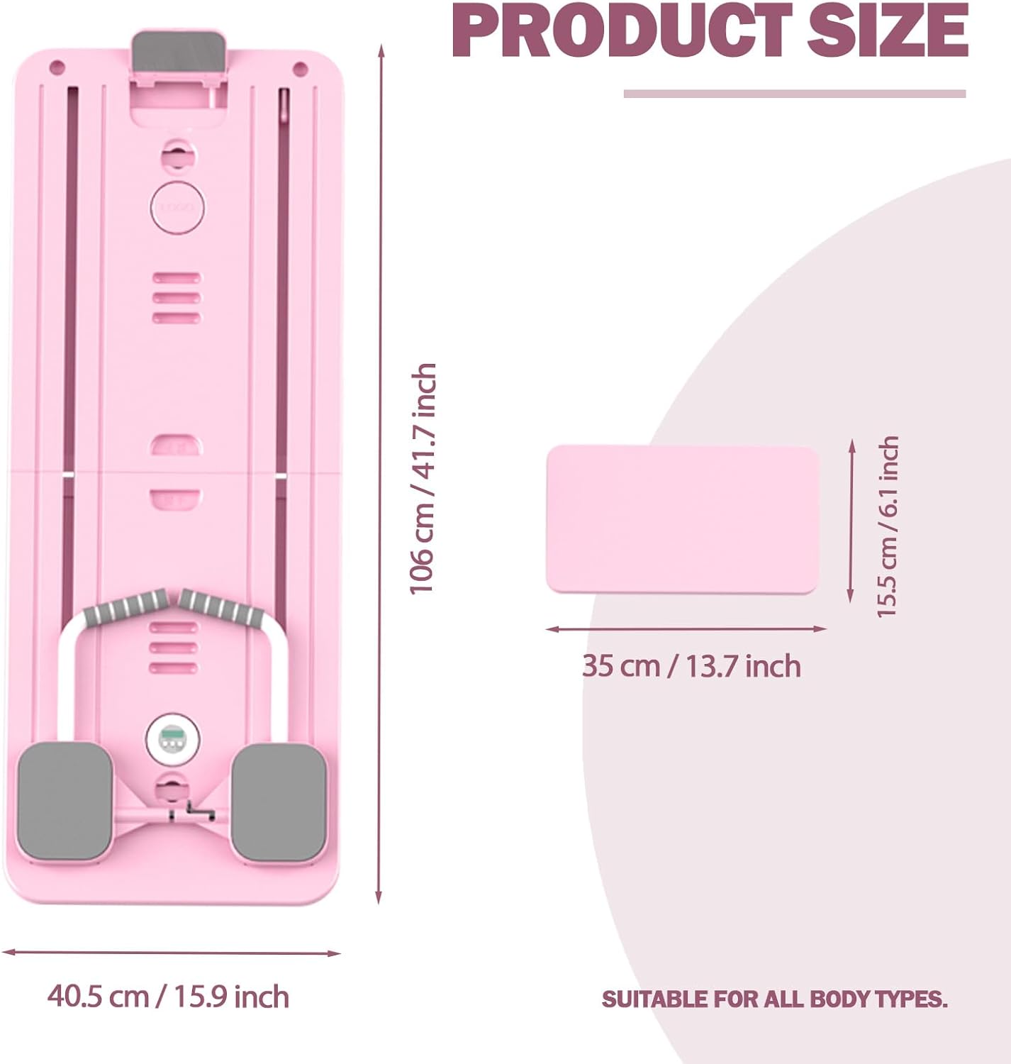 Foldable Pilates Reformer with Resistance Bands & Timer