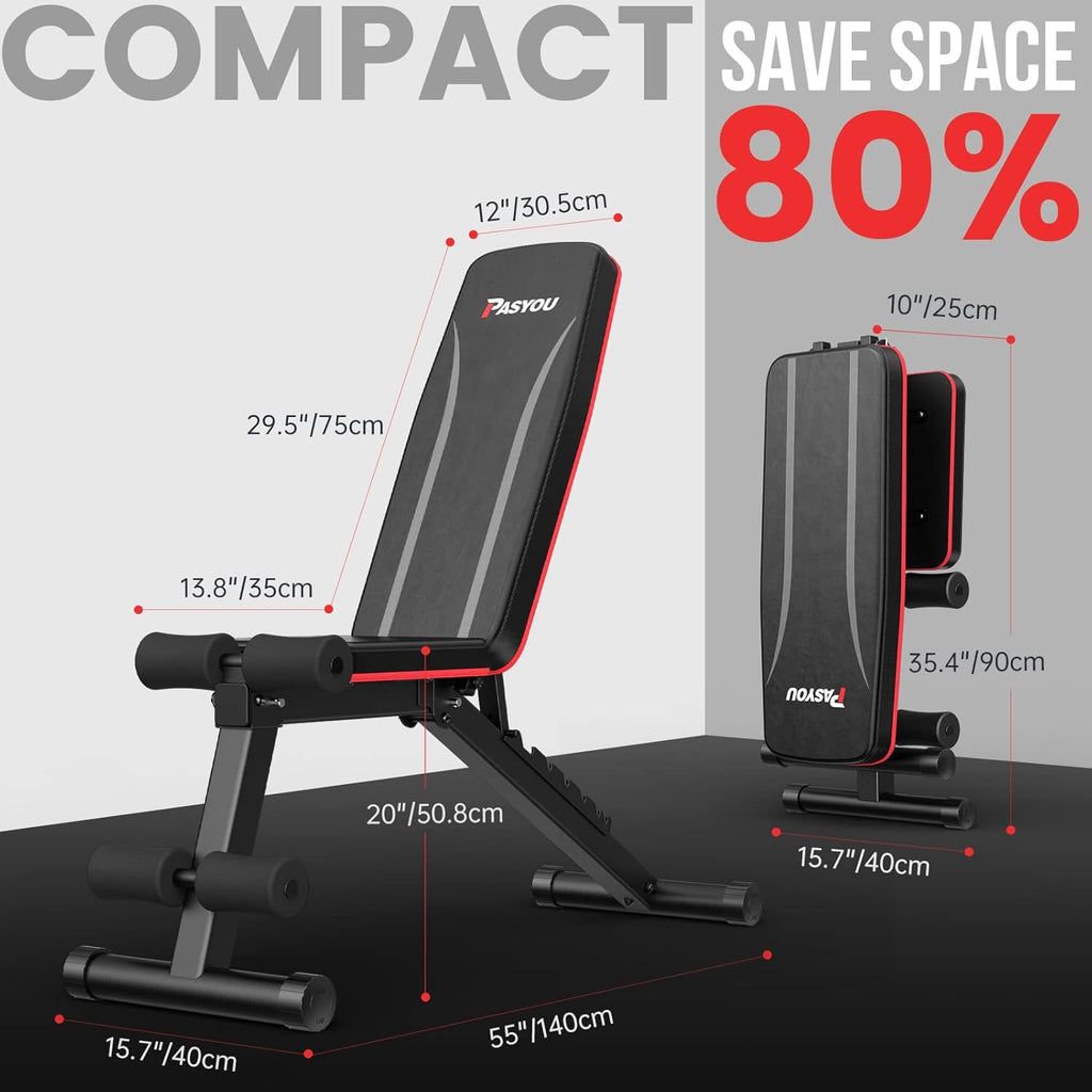 PASYOU Adjustable Weight Bench