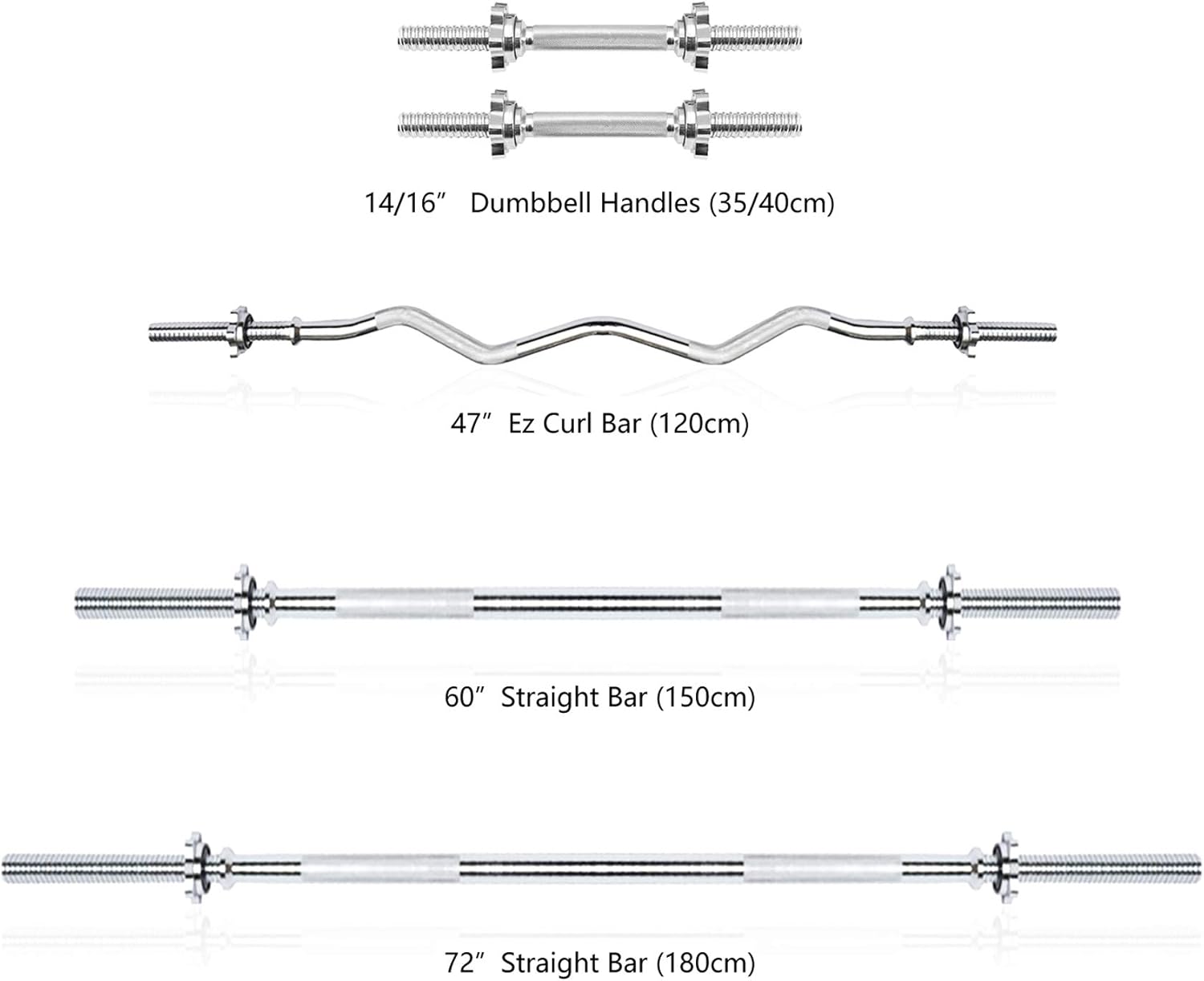 METEOR Standard Barbells with 25.4mm Loadable Sleeves
