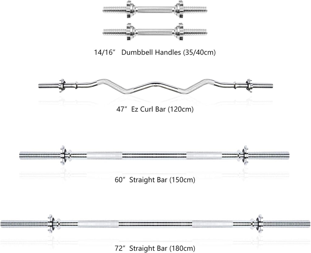 METEOR Standard Barbells with 25.4mm Loadable Sleeves