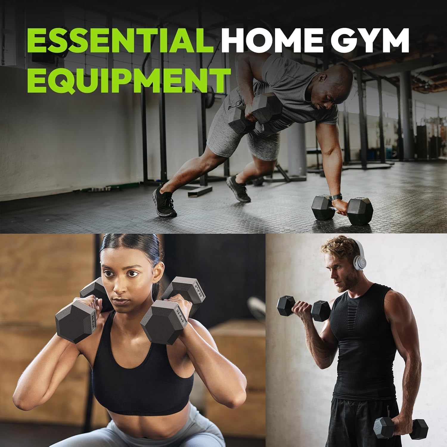 Hex Dumbbell Set, 1-20kg