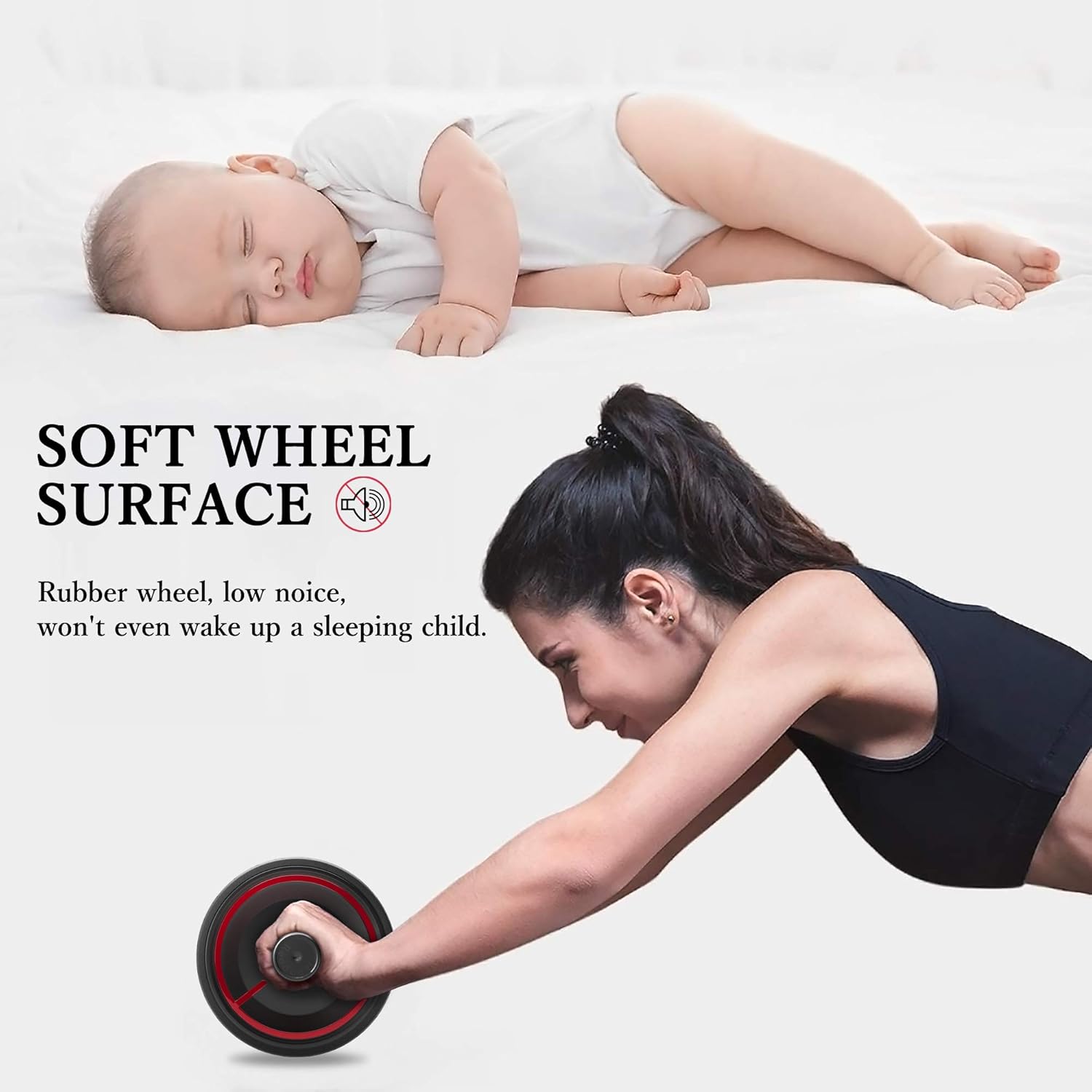 Readaeer Ab Roller Wheel with Knee Pad