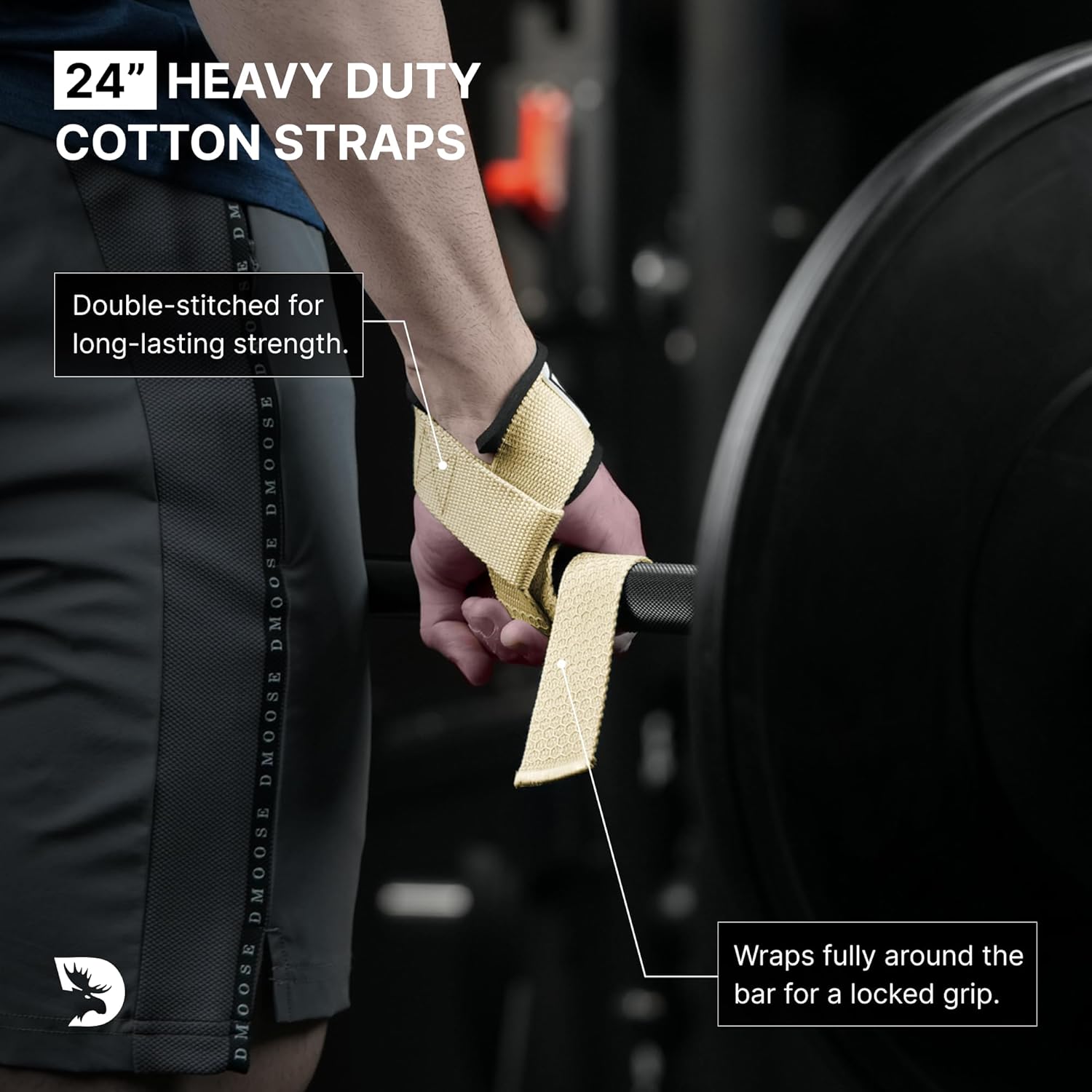 DMoose Fitness Lifting Straps 24" (Pair)