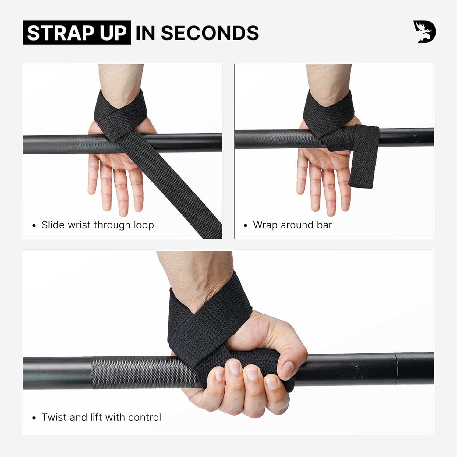 DMoose Fitness Lifting Straps 24" (Pair)