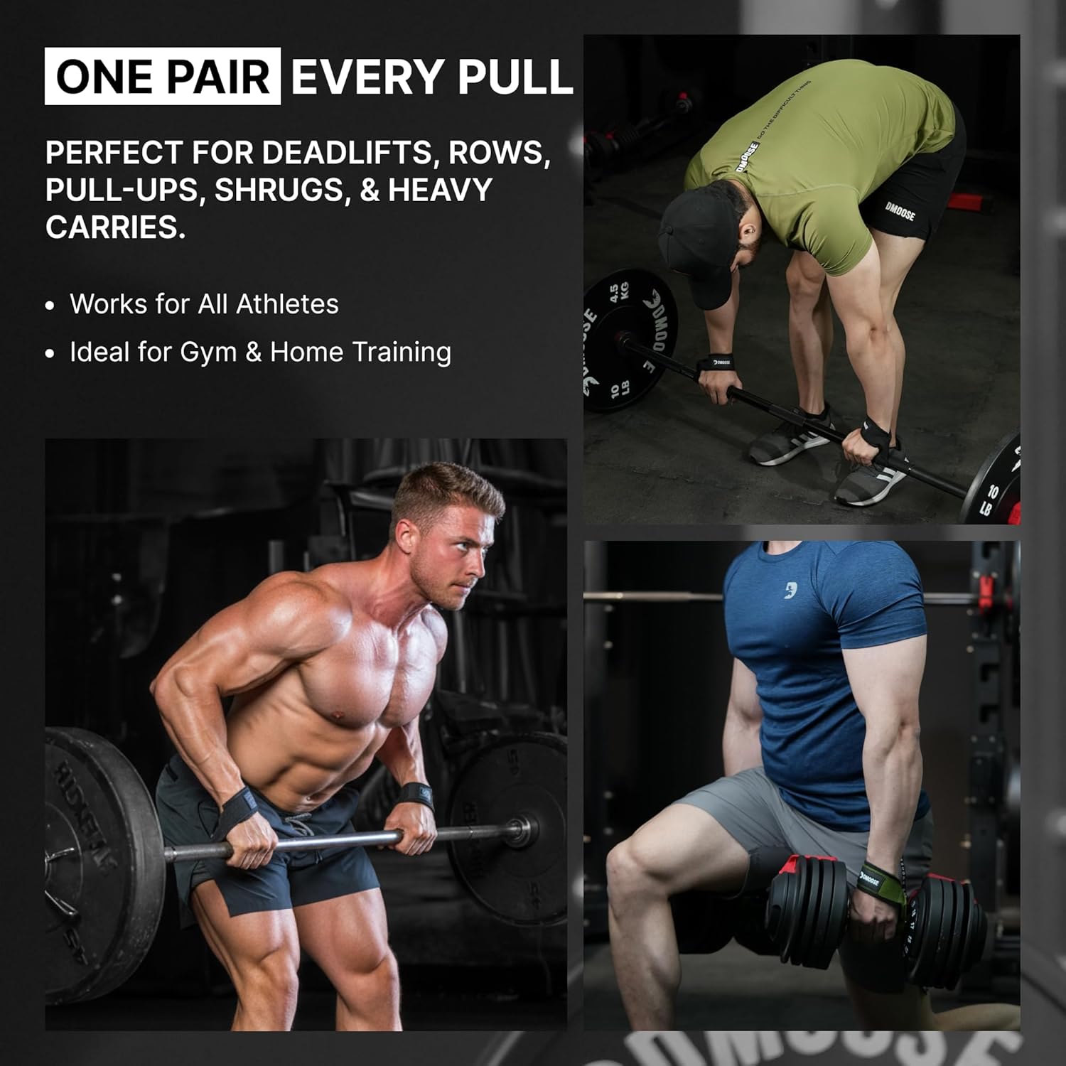 DMoose Fitness Lifting Straps 24" (Pair)