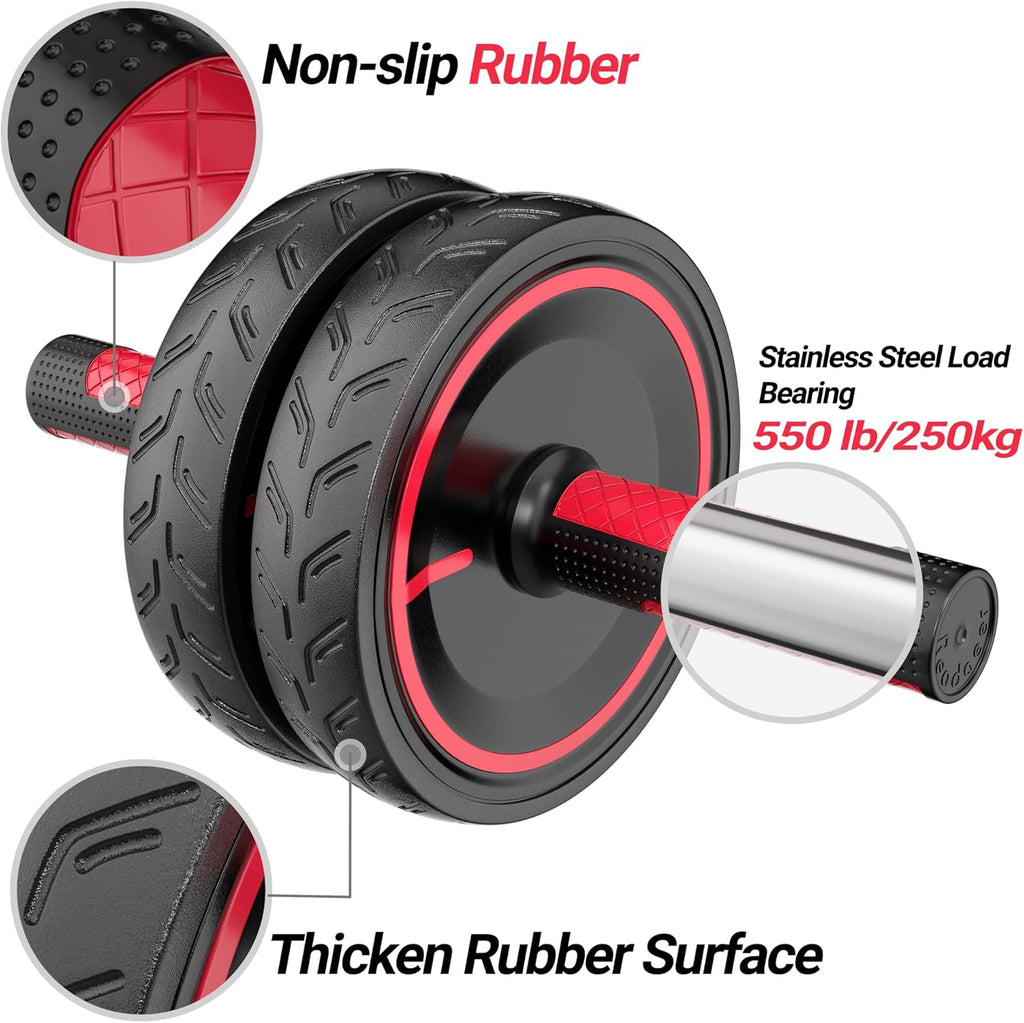 Readaeer Ab Roller Wheel with Knee Pad