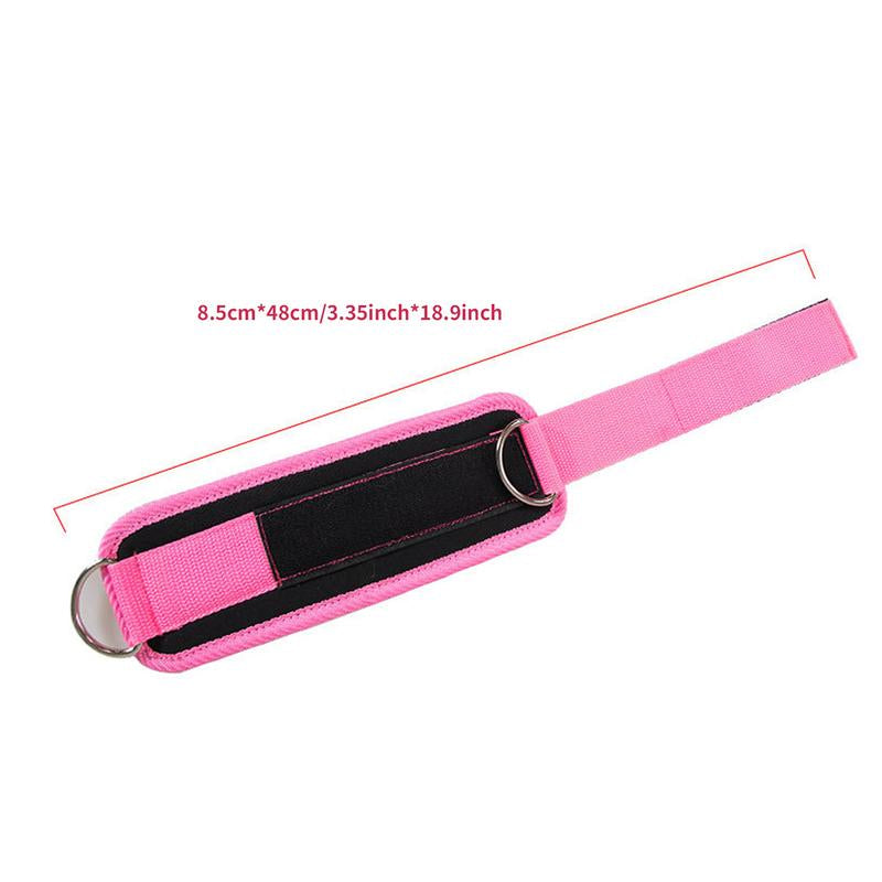 Ankle Straps with Double D-Ring for Gym Workouts Glutes Legs Strength Training Pink Black Blue Red Nylon Weight Equipment Weighted Belt Support Sports Safety Abductors