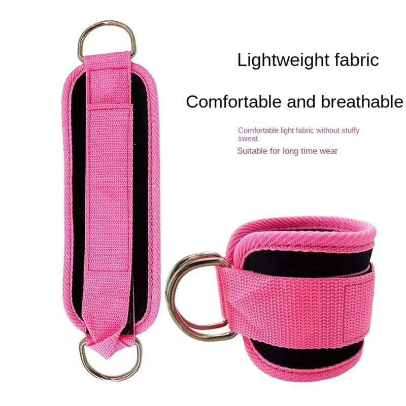 Ankle Straps with Double D-Ring for Gym Workouts Glutes Legs Strength Training Pink Black Blue Red Nylon Weight Equipment Weighted Belt Support Sports Safety Abductors